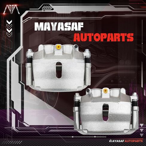 MAYASAF 18B4860 18B4861 Front Disc Brake Caliper Left+Right Fit 2004-2005 for Ford F-150, New Caliper Assembly (Front Passenger & Left) in Saudi Arabia
