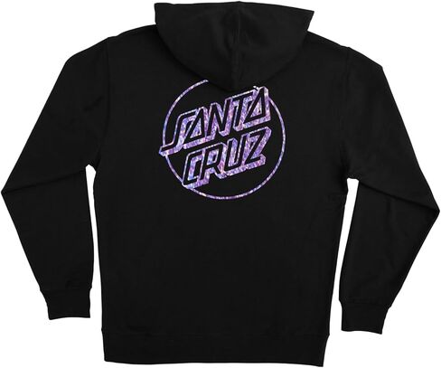 SANTA CRUZ Opus Dot P/O Hooded Relaxed Sweatshirt Black w/Diamond Foil Med Womens in Saudi Arabia