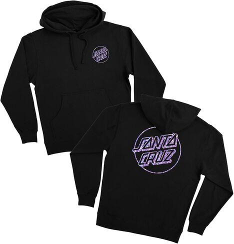 SANTA CRUZ Opus Dot P/O Hooded Relaxed Sweatshirt Black w/Diamond Foil Med Womens in Saudi Arabia