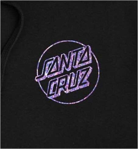 SANTA CRUZ Opus Dot P/O Hooded Relaxed Sweatshirt Black w/Diamond Foil Med Womens in Saudi Arabia