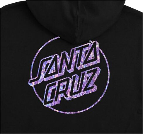 SANTA CRUZ Opus Dot P/O Hooded Relaxed Sweatshirt Black w/Diamond Foil Med Womens in Saudi Arabia