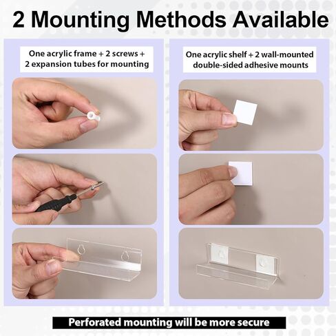 24 PCS Vinyl Record Shelf Wall Mount, 4 Inch Acrylic Vinyl Hangers for Wall Record Display Shelf for Displaying Artwork on Walls, CD, Photo Frame, Book in Bedroom and Living Room in Saudi Arabia