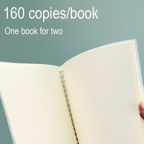 دفتر يوميات فارغ، 160 صفحة في كل حزمة، مقاس متوسط ​​A5 (5.7 بوصة × 8.3 بوصة)، ورق سميك، غلاف بلاستيكي مرن حلزوني، للرسم والرسم والرسم in Saudi Arabia