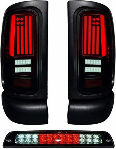 الكل في واحد LED ضوء خلفي + ضوء الفرامل الثالث لدودج رام 1500 2002-2006، رام 2500 3500 2003-2006، نسخة مطورة مجموعة الضوء الخلفي. in Kuwait
