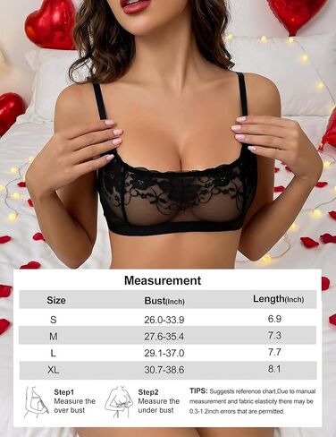 Women's See Through Bras Sheer Mesh Floral Lace Bralette Sexy Unlined Wireless Lingerie in Kuwait