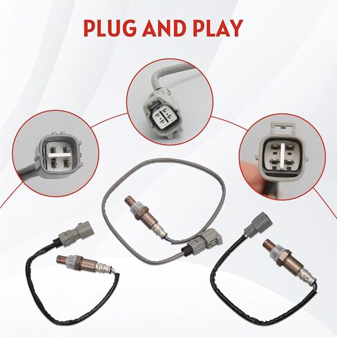 4Pcs Upstream and Downstream Oxygen O2 Sensor Compatible with Toyota Highlander 2004-2005 3.3L V6, Lexus RX330 2004-2006 3.3L V6 Replace# 234-9042 234-4168 234-4509 in Kuwait