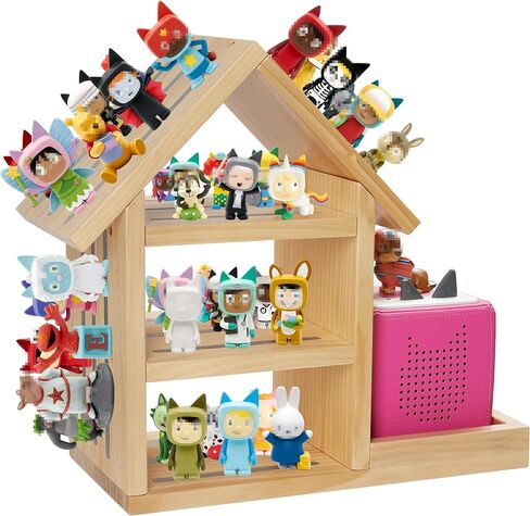 لرف صندوق Toines، لرف TonieBox 1 وTonieBox 2 Cloud Tonie Shelf المغناطيسي الوردي Tonies عرض 12-20 حرفًا متوافق مع رف تخزين مشغل Toniebox لغرفة لعب الأطفال (أبيض) in Kuwait