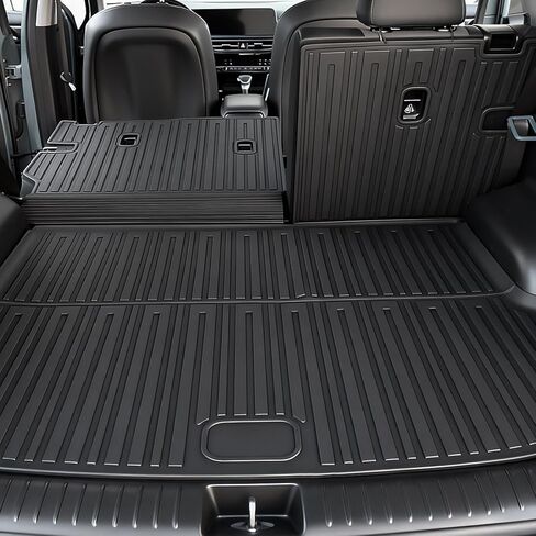 Cargo Mat for 2024-2026 Kia Seltos, Full Coverage All Weather Trunk Cargo Liner with Backrest Protectors for Kia Seltos Accessories (Not fit Subwoofer) in Kuwait