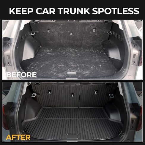 Cargo Mat for 2024-2026 Kia Seltos, Full Coverage All Weather Trunk Cargo Liner with Backrest Protectors for Kia Seltos Accessories (Not fit Subwoofer) in Kuwait