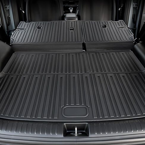 Cargo Mat for 2024-2026 Kia Seltos, Full Coverage All Weather Trunk Cargo Liner with Backrest Protectors for Kia Seltos Accessories (Not fit Subwoofer) in Kuwait