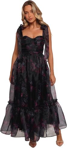 Petal & Pup Women's Floret Midi Dress - Dark Floral in Saudi Arabia