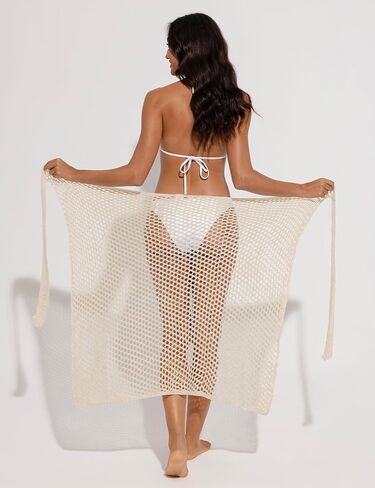 Women's Sarong Crochet Cover Ups Skirt Long Swim Cover Ups Skirt Bikini Bathing Suits Wraps for Swimwear in Saudi Arabia