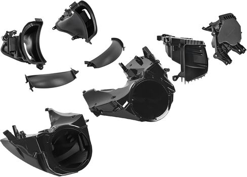 صندوق قفازات تخزين صندوق مكبر الصوت الداخلي مع قناة هواء متوافق مع 2015-2024 Harley Davidson Road Glide وCVO Road Glide، طقم هدية داخلية سوداء in Saudi Arabia
