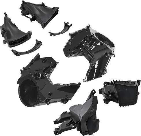 صندوق قفازات تخزين صندوق مكبر الصوت الداخلي مع قناة هواء متوافق مع 2015-2024 Harley Davidson Road Glide وCVO Road Glide، طقم هدية داخلية سوداء in Saudi Arabia