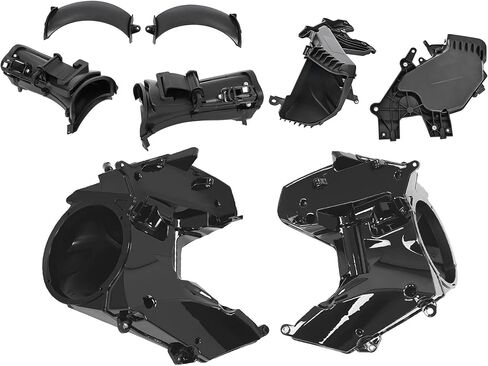 صندوق قفازات تخزين صندوق مكبر الصوت الداخلي مع قناة هواء متوافق مع 2015-2024 Harley Davidson Road Glide وCVO Road Glide، طقم هدية داخلية سوداء in Saudi Arabia