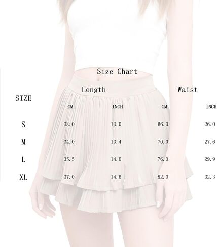 Women's Pleated Mini Skirt Casual High Waisted Ruffles Layered Flowy A-Line Short Skirts in Saudi Arabia