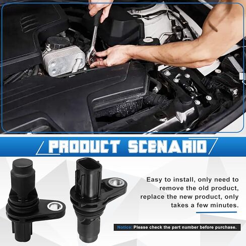 مستشعر موضع عمود الحدبات مكون من قطعتين - بديل مباشر لسيارة Toyota 4Runner، Camry، Highlander، Avalon، Corolla، Prius، Tacoma & Lexus ES350، RX350، GX460 - يستبدل OEM 90919-05060 in Saudi Arabia