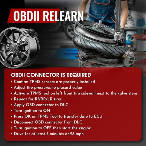 433Mhz Tire Pressure Monitoring System Sensor fit for Dodge Ram 1500 2019-2025, Ram 4000 2019-2024, Jeep Wagoneer 2019-2022, 4PCS TPMS Sensor Replaces 68293199AA - 4 Replaceable Valve Stems in Kuwait