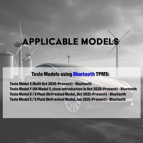 MORESENSOR Bluetooth Series Tire Pressure Monitoring Sensor 4-Pack (TPMS) for Tesla - BLE Bluetooth Compatible with Tesla Model 3, Model Y, Model S, Model X 2020 2021 2022 2023 2024 in Saudi Arabia