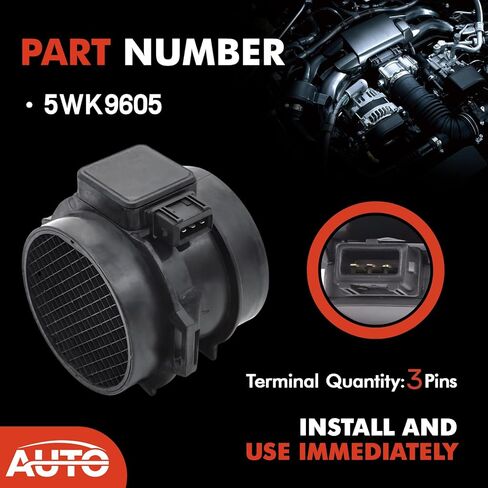 Mass Air Flow Sensor Meter MAF Compatible with 1999 2000 BMW 323i 328i 528i Z3 2001-2003 BMW 325Ci 325i 525i 2000 BMW 323Ci 2001-2005 BMW 325xi Replace 5WK9605 13621432356 5WK9608 in Saudi Arabia