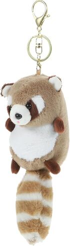 Raccoon Keychains Plush Stuffed Keychain Cute Soft Plush Animal Pendant Toy Jewelry for Handbag Purse in Saudi Arabia
