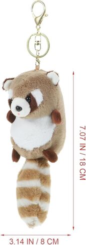 Raccoon Keychains Plush Stuffed Keychain Cute Soft Plush Animal Pendant Toy Jewelry for Handbag Purse in Saudi Arabia