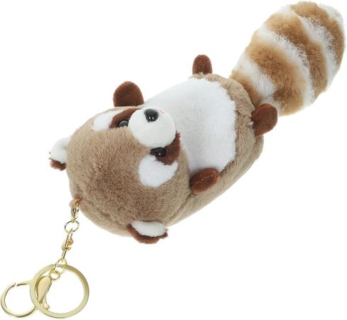 Raccoon Keychains Plush Stuffed Keychain Cute Soft Plush Animal Pendant Toy Jewelry for Handbag Purse in Saudi Arabia