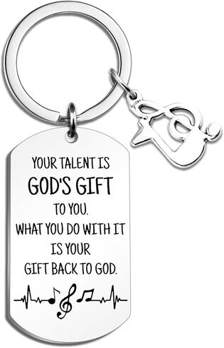 Christian Music Keychain Gifts for Women Men Graduation Keychain Gifts for Musical Students Christmas Birthday Gift for Music Lovers Teacher Musicians Singers Musical Theater Gift in Kuwait