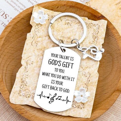 Christian Music Keychain Gifts for Women Men Graduation Keychain Gifts for Musical Students Christmas Birthday Gift for Music Lovers Teacher Musicians Singers Musical Theater Gift in Kuwait