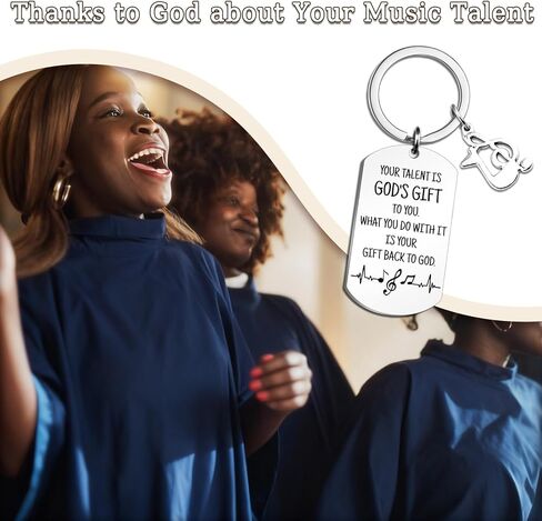 Christian Music Keychain Gifts for Women Men Graduation Keychain Gifts for Musical Students Christmas Birthday Gift for Music Lovers Teacher Musicians Singers Musical Theater Gift in Kuwait