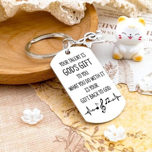 Christian Music Keychain Gifts for Women Men Graduation Keychain Gifts for Musical Students Christmas Birthday Gift for Music Lovers Teacher Musicians Singers Musical Theater Gift in Kuwait