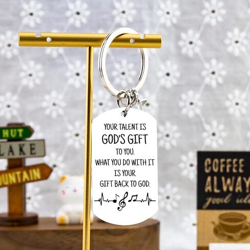 Christian Music Keychain Gifts for Women Men Graduation Keychain Gifts for Musical Students Christmas Birthday Gift for Music Lovers Teacher Musicians Singers Musical Theater Gift in Kuwait