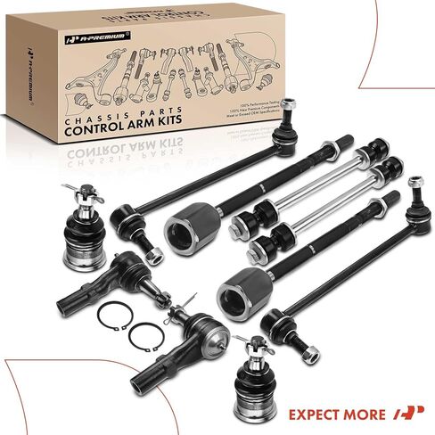 A-Premium Set of 10, Front Lower Ball Joint, Inner Outer Tie Rod End, Front & Rear Sway Bar Link, Compatible with Ford Taurus 1996-2007, Mercury Sable 1996-2005, V6 3.0L & Sedan in Saudi Arabia