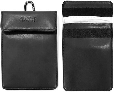 حقيبة مفاتيح السيارة Disklok RFID - حقيبة فاراداي مضادة للسرقة | حافظة آمنة لمنع الإشارة للسيارات بدون مفتاح، وبطاقات الائتمان، وصناديق الدخول | ملحقات أمان المركبات (كبيرة) in Kuwait