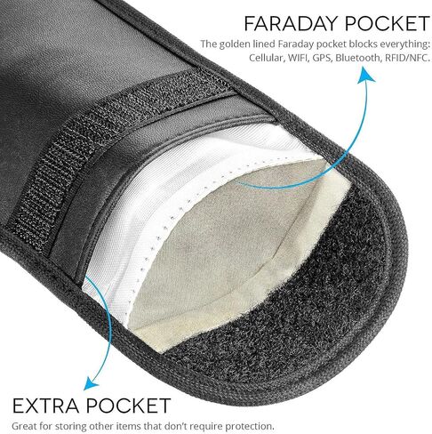حقيبة مفاتيح السيارة Disklok RFID - حقيبة فاراداي مضادة للسرقة | حافظة آمنة لمنع الإشارة للسيارات بدون مفتاح، وبطاقات الائتمان، وصناديق الدخول | ملحقات أمان المركبات (كبيرة) in Kuwait
