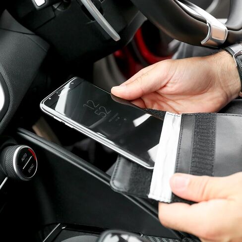 حقيبة مفاتيح السيارة Disklok RFID - حقيبة فاراداي مضادة للسرقة | حافظة آمنة لمنع الإشارة للسيارات بدون مفتاح، وبطاقات الائتمان، وصناديق الدخول | ملحقات أمان المركبات (كبيرة) in Kuwait