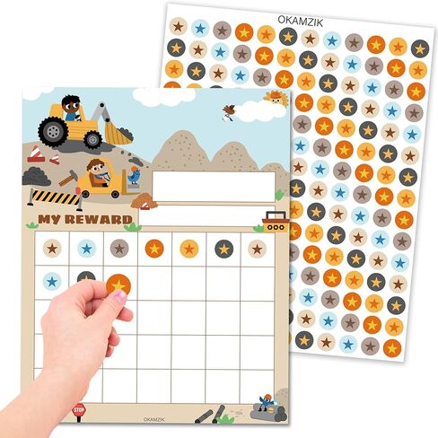 مخطط ملصقات النجوم لسلوك الأطفال - 25 حوافز مخطط مكافآت ملصق للأطفال الصغار، مخطط سلوك للأطفال في المنزل والفصل الدراسي، حافز البناء للفصل الدراسي الذي يجب اقتناؤه in Kuwait