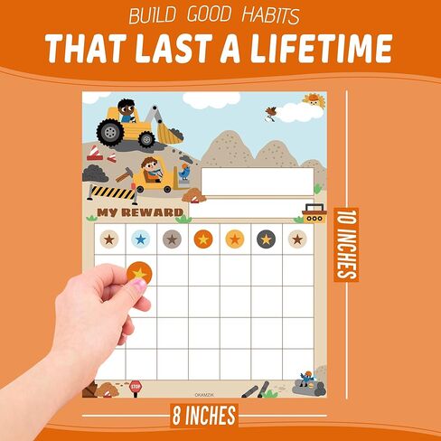 مخطط ملصقات النجوم لسلوك الأطفال - 25 حوافز مخطط مكافآت ملصق للأطفال الصغار، مخطط سلوك للأطفال في المنزل والفصل الدراسي، حافز البناء للفصل الدراسي الذي يجب اقتناؤه in Kuwait