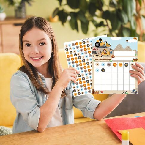 مخطط ملصقات النجوم لسلوك الأطفال - 25 حوافز مخطط مكافآت ملصق للأطفال الصغار، مخطط سلوك للأطفال في المنزل والفصل الدراسي، حافز البناء للفصل الدراسي الذي يجب اقتناؤه in Kuwait