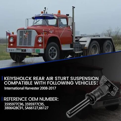 Rear Air Strut Suspension Compatible with International Harvester 2008-2017, OEM Number 3595977C96, 3595977C95, 3806428C91, SA66127,66127 in Saudi Arabia