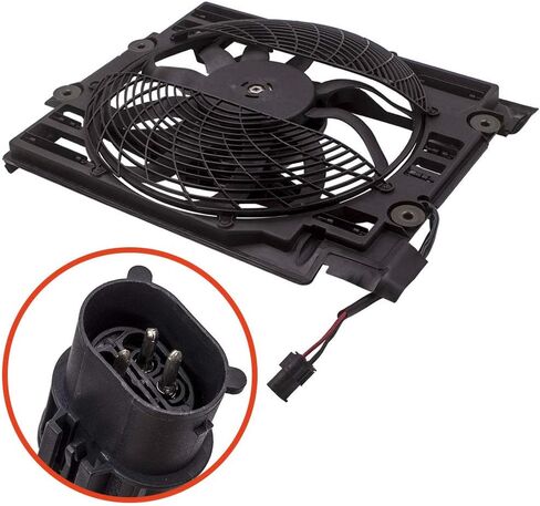 maXpeedingrods A/C Radiator Condenser Pusher Cooling Fan Assembly for BMW 5 Series 525i 528i 530i 540i M5 in Saudi Arabia