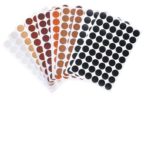 540 Pieces Screw Cover Stickers, PVC Adhesive Screw Hole Covers Waterproof Screws Cover Stickers in 10 Colors for Cabinets, Bookcase, Desk in Saudi Arabia