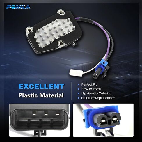 POHIAL HVAC Blower Motor Resistor with Wire Harness Kit Compatible with Chevrolet & GMC & Oldsmobile Vehicles - Blazer, Jimmy, Bravada, 1998 1999 2000 2001, Replace# 52474437 in Saudi Arabia