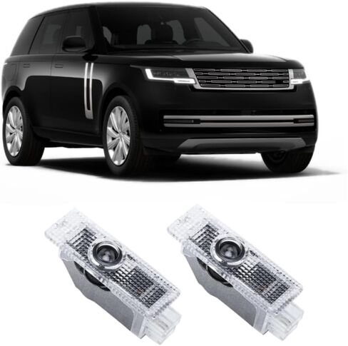 2 Pcs Car Door Lights Welcome lamp Projection Ghost Shadow Welcome Puddle Light Compatible with Range Rover (Green+White) in Saudi Arabia