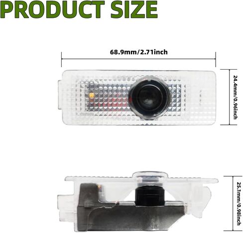2 Pcs Car Door Lights Welcome lamp Projection Ghost Shadow Welcome Puddle Light Compatible with Range Rover (Green+White) in Saudi Arabia