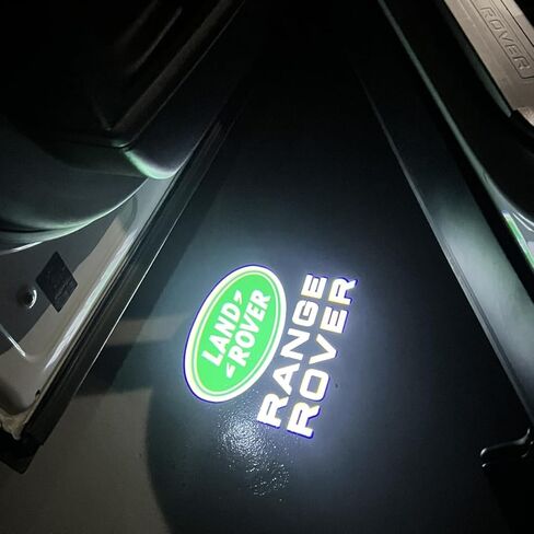2 Pcs Car Door Lights Welcome lamp Projection Ghost Shadow Welcome Puddle Light Compatible with Range Rover (Green+White) in Saudi Arabia