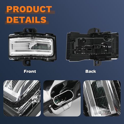 زوج مرآة سحب إشارة الانعطاف LED ضوء مؤشر المصباح متوافق مع F250 F350 F450 F550 Super Duty 2017-2026 استبدال HC3Z13B374A HC3Z13B375A الجانب الأيسر والأيمن قطعتان in Kuwait