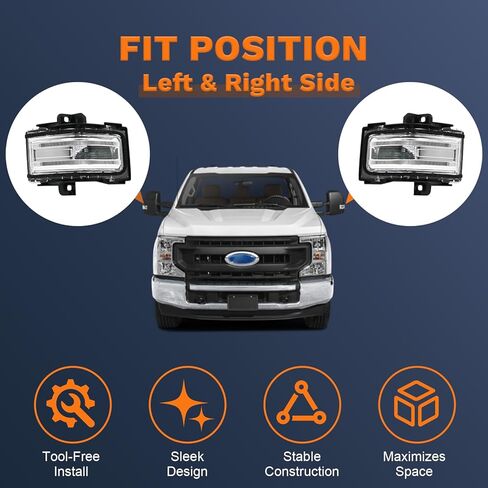 زوج مرآة سحب إشارة الانعطاف LED ضوء مؤشر المصباح متوافق مع F250 F350 F450 F550 Super Duty 2017-2026 استبدال HC3Z13B374A HC3Z13B375A الجانب الأيسر والأيمن قطعتان in Kuwait