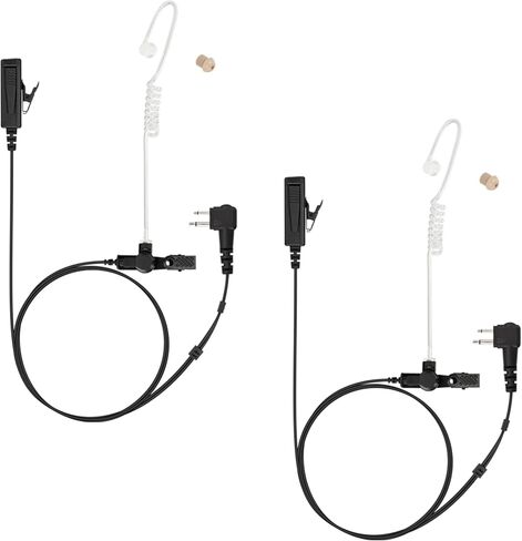 BCT22-M1 2-Wire Surveillance Acoustic Tube Earpiece with PTT Mic Compatible with Motorola CP200D CP100D R2 DEP450 BPR40D CP200 CP185 BPR40 Yaesu FT-65 FT-25 FT-4X/V XiR P3688 in Kuwait
