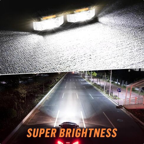 LED Light Pods, 40W LED Off Road Bumper Lights with Amber DRL, 3.5 Inch Waterproof LED Ditch Lights for ATV UTV SUV Truck Motorcycle Boat, 2 Packs in Saudi Arabia